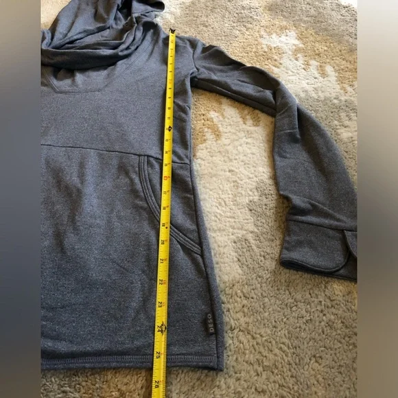 Deso Gray Long Sleeve High Neck Pullover Hoodie Sweater Size XS - Picture 10 of 10